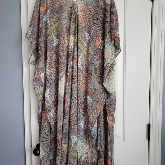 Umgee + Sheer Long Open Front Kimono sz XL/XXL - Picture 6 of 12